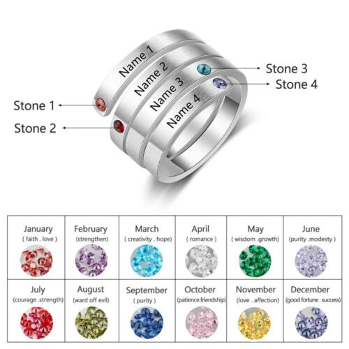 Personalized Sparkling Cubic Zirconia Flower Bracelets and Bangles with Customized Birthstone
