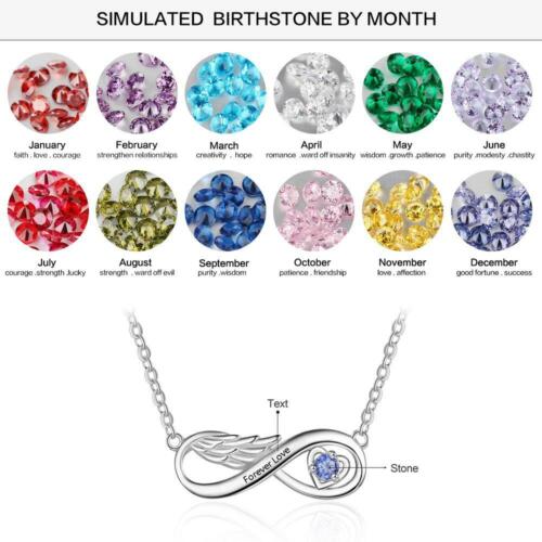 Personalized Pendants - Birthstone Engraved Necklace - Sterling Silver Necklace