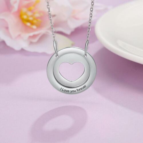 Silver Necklace with Luxury Heart-Shaped CZ Paved Pendant