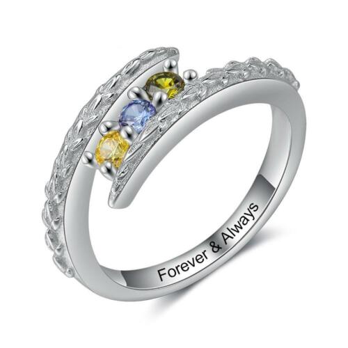 Personalized Classic Simulated CZ Band - Name Engraved Engagement Rings