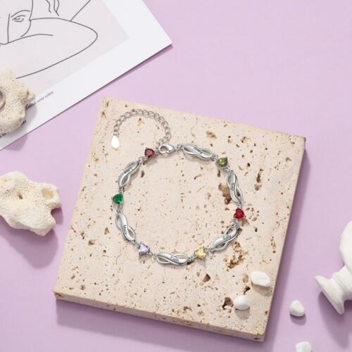 Personalized Birthstone Bracelet - Baby Shower Bracelet - Engraved Bracelet