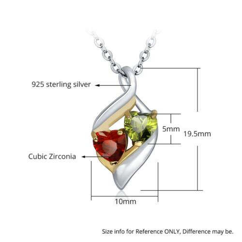 Personalized Sterling Silver Birthstone 8 Shape Pendants - Two Custom Names