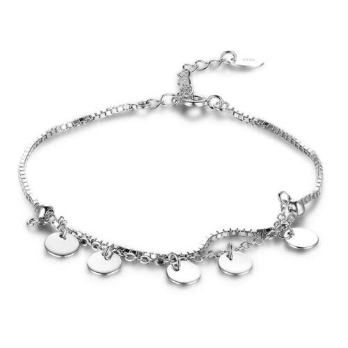 Sterling Silver Romantic Round Adjustable Bracelet