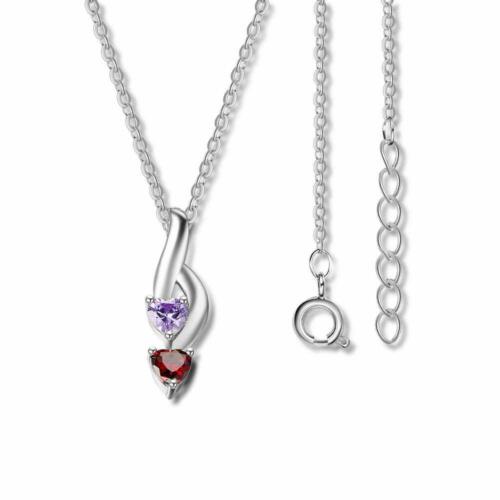 Personalized Sterling Silver Necklaces - Heart & Infinity Pendant - Engraved Custom Names