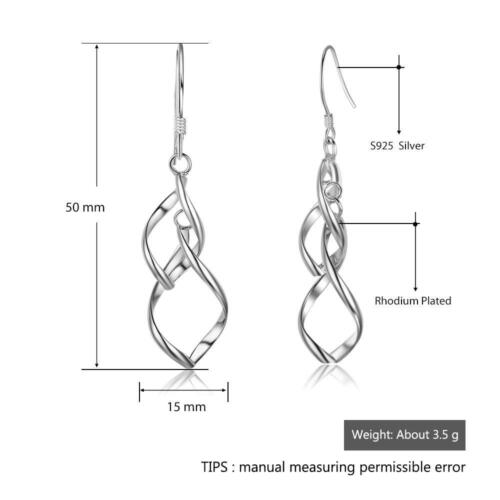 Sterling Silver Hoop Earrings - Cubic Zirconia Stone Earring