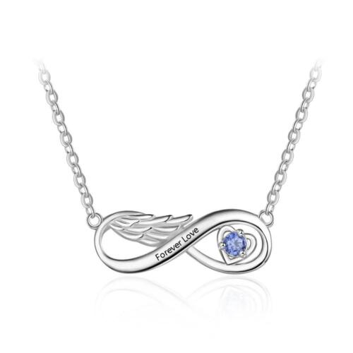 Personalized Sterling Silver Necklace with 3 Hollow Heart Design - Custom Birthstone & Name Engraved Pendant